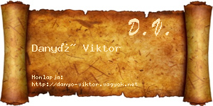 Danyó Viktor névjegykártya